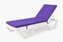 Atelier Del Sofa Cojín para Tumbona Purple ImperTex Tela de Poliéster 100% Uso Exterior Comodidad Espuma 4cm